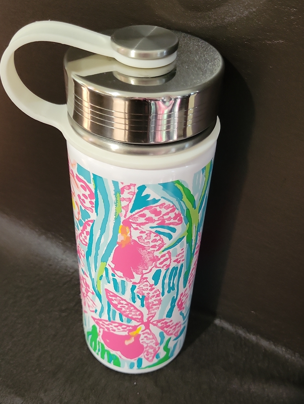 Pre-loved Lilly Pulitzer Exclusively For Pottery Barn Water Bottle - Pink & Teal